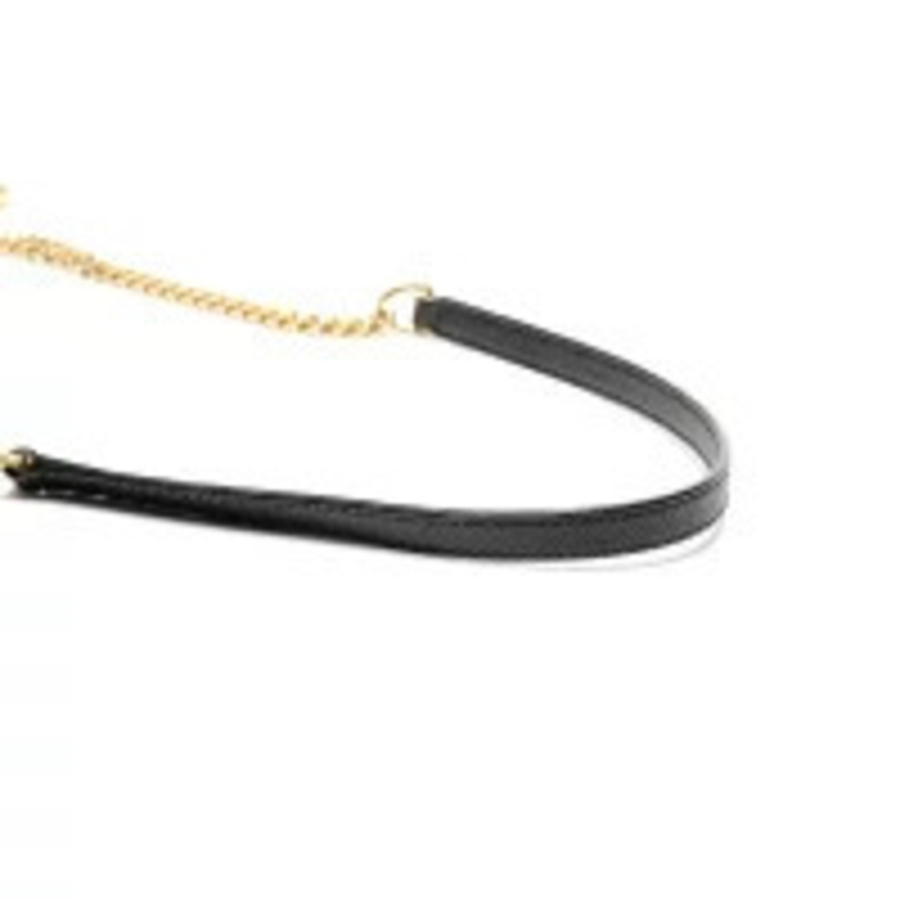 Yves Saint Laurent Cassandra Leather V Stitch Chain Wallet Shoulder Bag Black - Picture 12 of 13